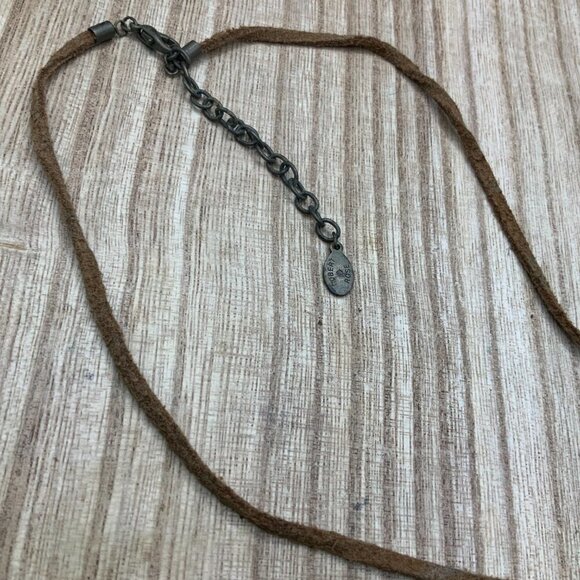 Robert Rose Medallion Pendant on Suede Necklace - Picture 7 of 7